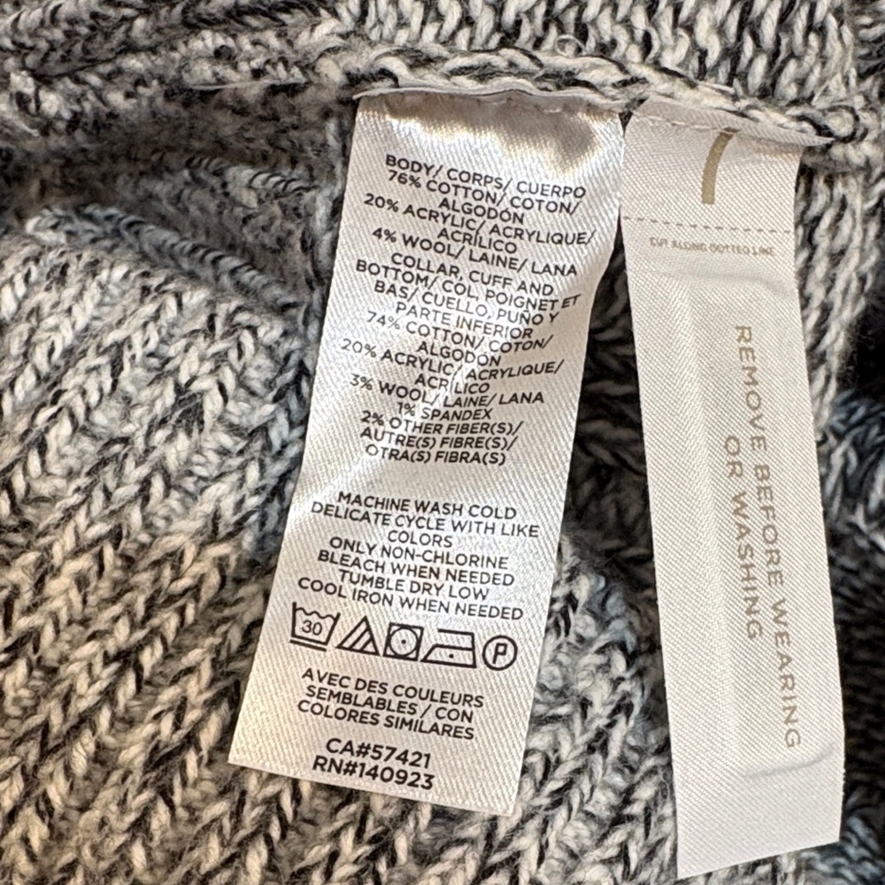 LOFT Gray Cable Knit Cowl Neck Sweater Dress - Picture 7 of 10